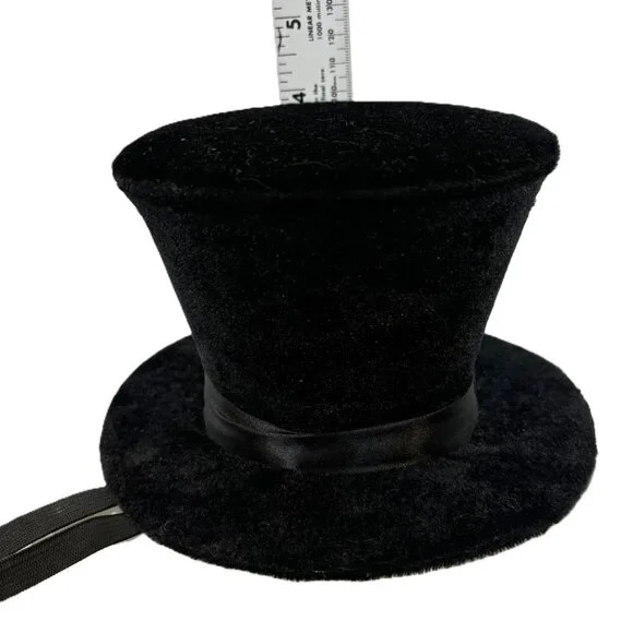 Leg Avenue Burlesque Small Black Velour Top Hat NWT NOS